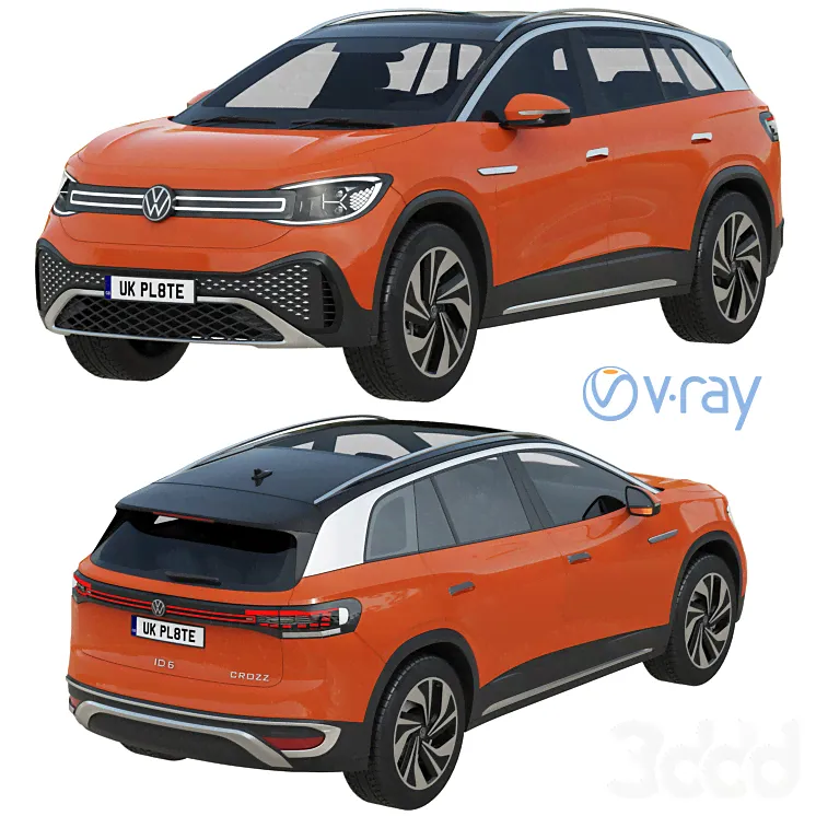 Volkswagen ID6 CROZZ 2022 - Транспорт - 3D модель-0
