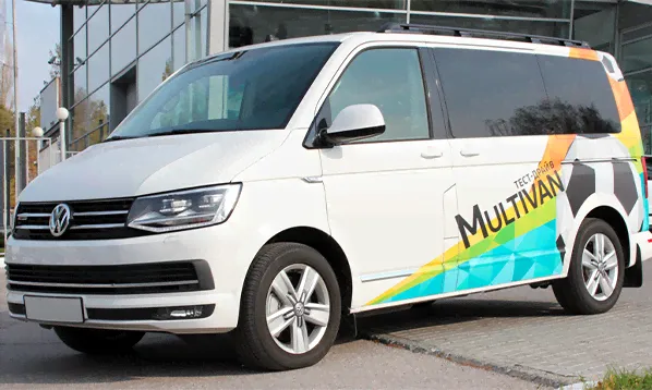 Рейлинги APS (Volkswagen T5/T6 (длинная база) Minivan 2003-->) Цвет: (Черный матовый) | 1214-БП-02-3