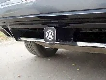Заглушка на фаркоп с логотипом Volkswagen (нерж.сталь)