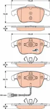 Тормозные колодки TRW COTEC передние для Volkswagen Tiguan I 2007-2018. Артикул GDB1762