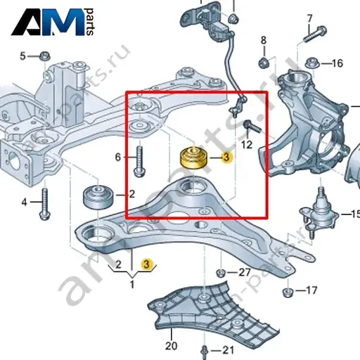 Сайлентблок Volkswagen id-Buzz 2023-2024 1N3407183-0