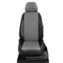 Чехлы для сидений экокожа Volkswagen Polo с 2010-2019 седан темно-серый VW28-0101-EC02