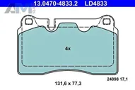 Передние керамические тормозные колодки ATE 13.0470-4833.2 Volkswagen Touareg II (2014-2018)