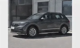 Защита переднего бампера d42 секции VOLKSWAGEN TIGUAN (NOT R-LINE) 2020-, RUSSTAL