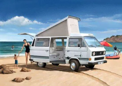 Сборная модель Минивэн Volkswagen T3 «Camper», масштаб 1:25 - 67344-2