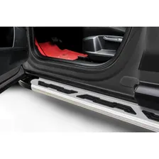 Пороги алюминиевые Alfa Silver для Volkswagen Amarok 2016-2024