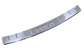 Накладка на задний бампер Volkswagen Polo лифтбек (2020-н.в.) с загибом