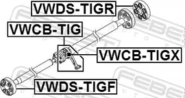 Шкив коленвала Febest для Volkswagen Transporter T6 2016-2024. Артикул VWDS-TIG