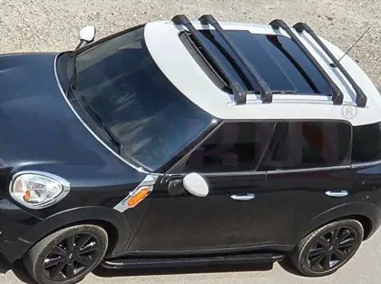 Багажные поперечины для интегрированных рейлингов Erkul Skybar V2 для Volkswagen Transporter T5 2003-2015 (Аэро-крыло дуги) ЧЕРНЫЙ. Артикул 37.SKY.01.03.V2.S-2
