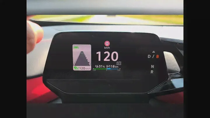 Пробег по трасе при 120 км/ч на круизе VW ID.4