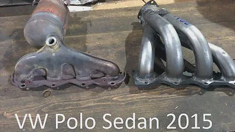 Холодный пуск в -19°C. Коллектор (ПАУК) 4-2-1 нержавейка VW Polo Sedan