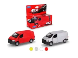 Машинка Welly Volkswagen Transporter T6 VAN с пружинным механизмом, 1:38 в ассорт.