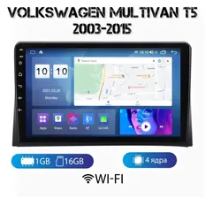 Android Магнитола VolksWagen Multivan T5 1/16 WiFi