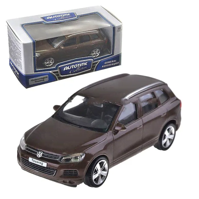 Масштабная модель автомобиля Volkswagen Touareg, коричневая, 1:43-0