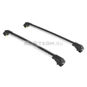 Багажник Turtle на крышу автомобиля Volkswagen Caddy 2004-2021 г. на стандартный рейлинг (черная аэродинамическая дуга) TUR.A1.106.B
