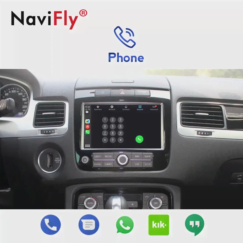 🛍 Беспроводной Apple CarPlay для VW Volkswagen Touareg RNS850 2011 2012 -2017 Car Play Android Авто Siri телефон камера Mirror-Link-2