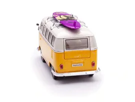 Масштабная модель Volkswagen T1 Bus 1962 желтый с белым, серфинг на крыше лучшая цена!