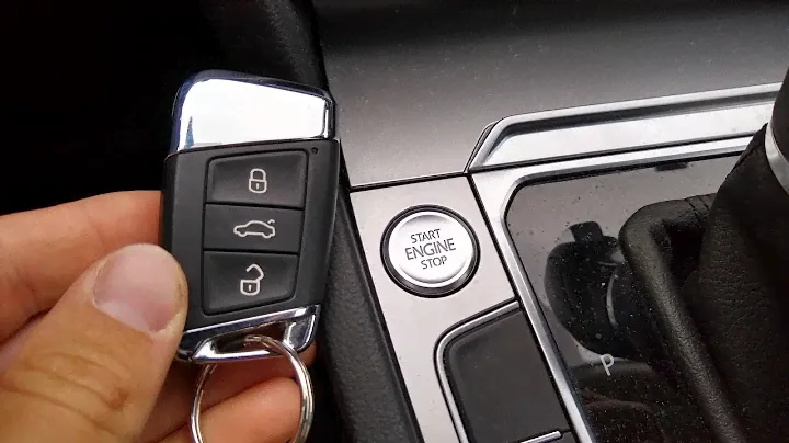 How to start a VW Passat B8 with start engine button keyless Volkswagen starten Zündung Schlüssel