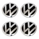 Наклейки на диски Volkswagen 75 мм сфера черные new