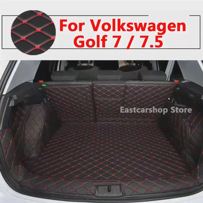 Для Volkswagen VW Golf 7 7,5 MK7 Автомобильный Коврик для заднего Багажника "Все Включено", Грузовой Поддон для Багажника, Водонепроницаемая Крышка Багажника, 2013-2019-0
