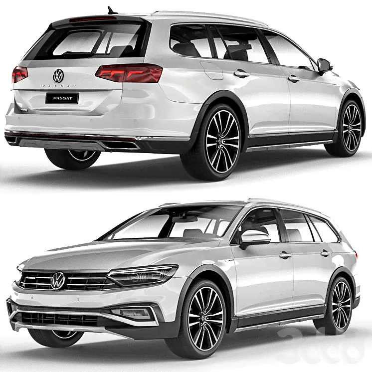 Volkswagen Passat Alltrack B8 (FL) 2020 - Транспорт - 3D модель-1
