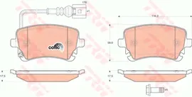 TRW GDB1557. Колодки тормозные задние Volkswagen Multivan T5/Transporter T5/Transporter VI / Caravelle VI 03>19