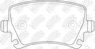 Тормозные колодки NiBK задние для Volkswagen Tiguan I 2007-2018. Артикул PN0349