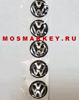 Логотипы VOLKSWAGEN для ключей KEYDIY - 14mm (комплект 5шт) силиконовые