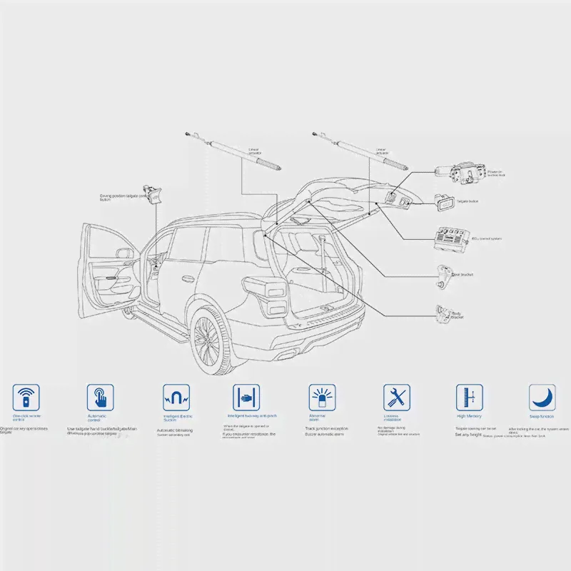 🛍 Автомобильный Электрический подъемник задних ворот для VW Volkswagen Tayron Taos Tharu (2018 +), автоматический подъемник задних ворот, автоматический Открыватель багажника-1