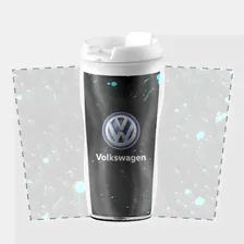 Термокружка Volkswagen auto голубые краски Непроливайка