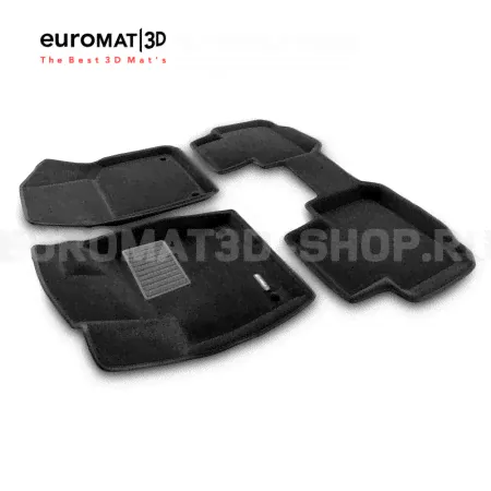 Текстильные 3D коврики Euromat3D Business в салон для Volkswagen Tavendor (2022-) № EMC3D-005410-0