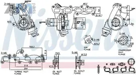 Турбина (NISSENS) 93515 для Volkswagen Caravelle T6 (2019-2023) 2.0TDI (150 л.с.) CXHA