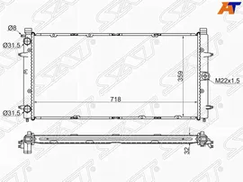 Радиатор Volkswagen Transporter 90-03 / Caravelle 90-03 SAT | Арт. SG-VW00T4-D