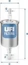 Топливный фильтр UFI для Volkswagen Polo III 1997-2001. Артикул 31.515.00