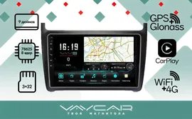 Магнитола Vaycar 09V3 для VOLKSWAGEN POLO 2009-2019 (Андроид, 3+32Гб)
