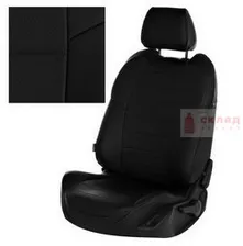 Модельные чехлы Volkswagen Polo 2009-2020 Фабрика Автопилот vo-po-ps-chch-e Черная Экокожа
