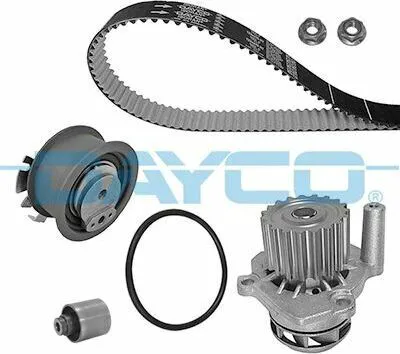 Помпа (водяной насос) с комплектом ремня ГРМ Dayco для Volkswagen Sharan I 2002-2010. Артикул KTBWP2964