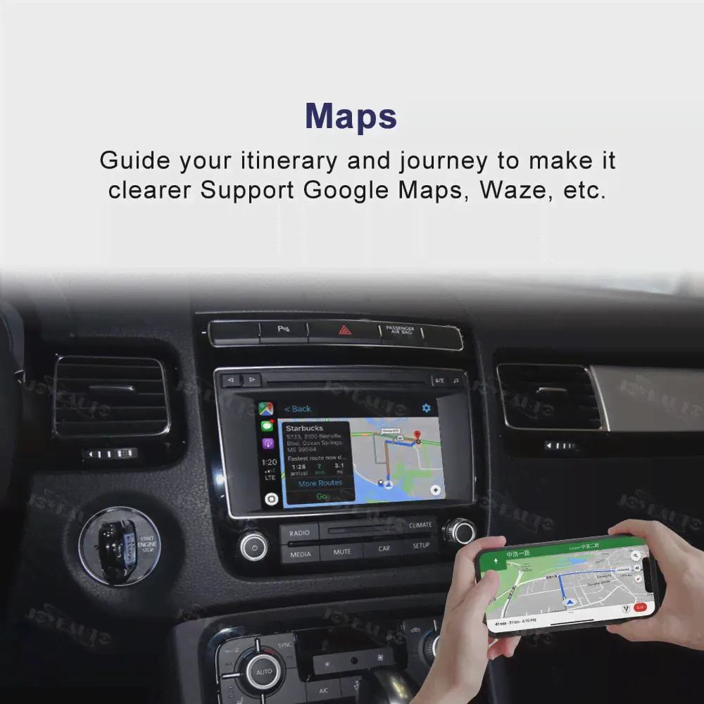 Apple CarPlay беспроводной, для Volkswagen Touareg 2010-2017, 6,57 дюймов, Android, оригинальное обновление автомобиля, неразрушающая установка (art.: 3920b409f5a60)-1