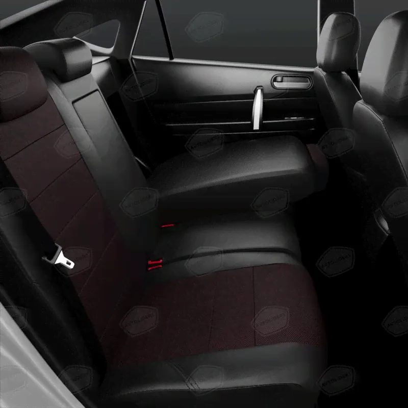Чехлы для сидений жаккард Volkswagen Polo с 2010-2019 седан красный VW28-0102-KK6-4