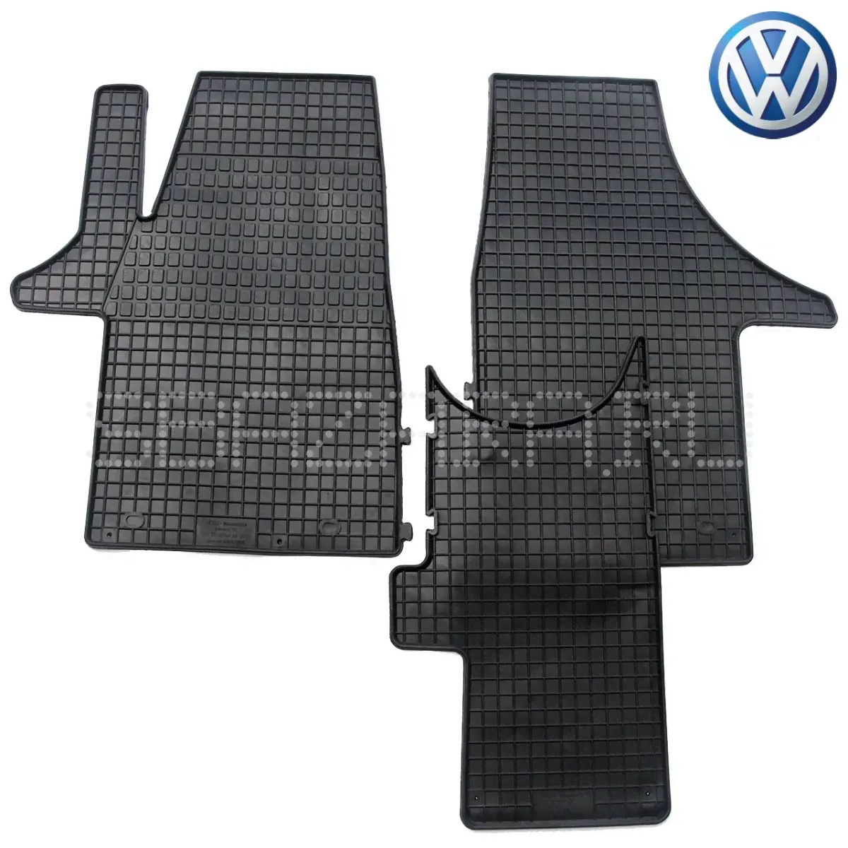 Коврики Volkswagen T5 от 2003 - 2015 на Caravelle задние ряды резиновые Petex (Германия) - 2 шт.-2