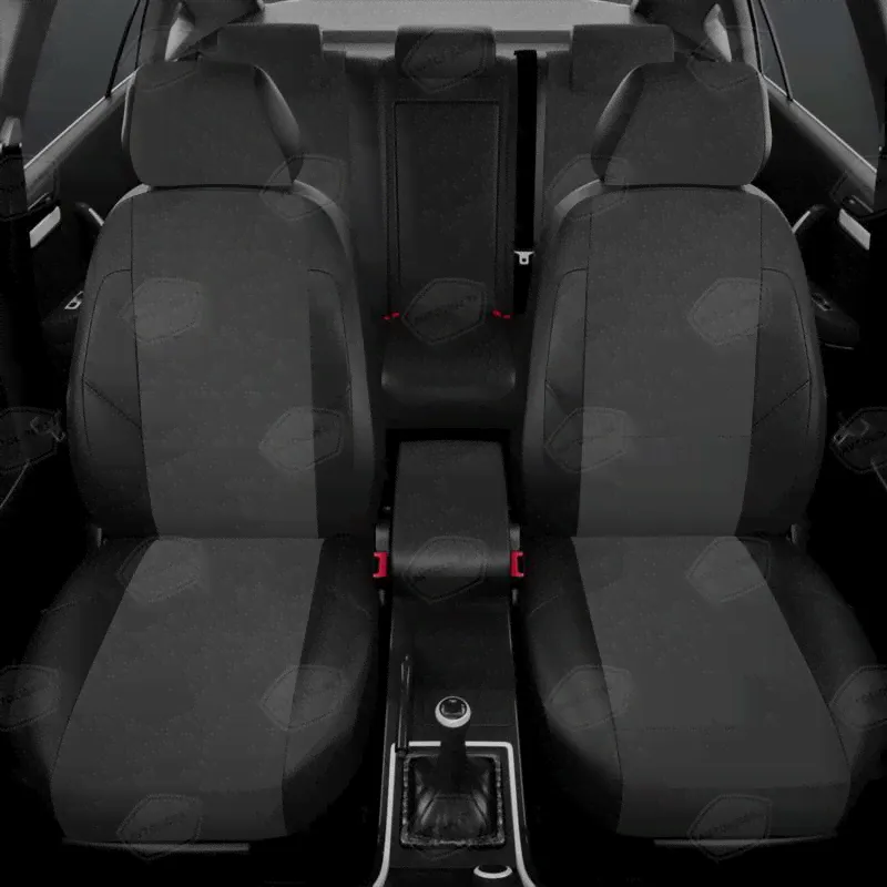 Чехлы на сиденья Volkswagen Touran с 2015 Жаккард Черный VW28-0705-KK2 Автолидер-0