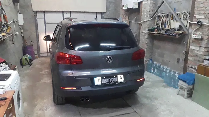 Переделка задних фар VW Tiguan 2015 USA под ориг. Европейские, добавление передних и задних ПТФ
