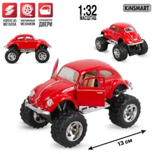 Машинка металлическая инерционная Volkswagen Classical Beetle 1967 KT5057DB 1:32 KINSMART