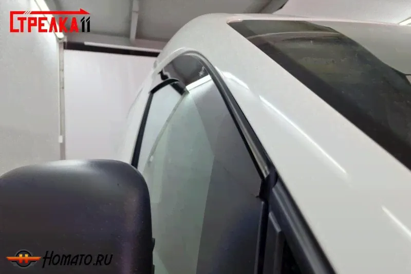 Дефлекторы Volkswagen Caddy 2003-2015 | премиум, плоские, 2D-4
