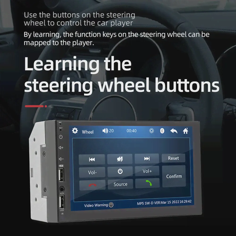 Автомагнитола Gearelec 2 din, мультимедийный MP5-плеер 7 дюймов с радио, FM, AUX, для Volkswagen, Hyundai, Nissan, Kia, Toyota (art.: 3920c02052f6f)-2