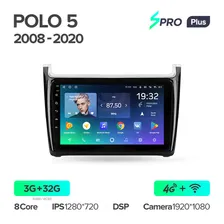 Штатная магнитола Teyes SPRO+ для Volkswagen Polo sedan 2008-2015 на Android 10