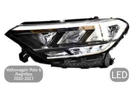 Фара левая диодная (LED) для Volkswagen Polo 6 Лифтбек 2020-2024