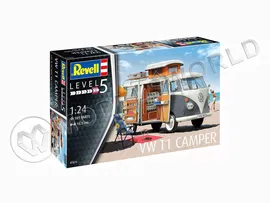 Склеиваемая пластиковая модель Микроавтобус Volkswagen T1 Camper. Масштаб 1:24