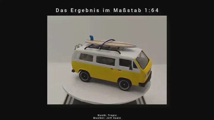 Custom-made VW Bulli T3 Camper in 1/55