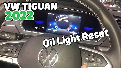 How to reset oil life on volkswagen Tiguan 2022